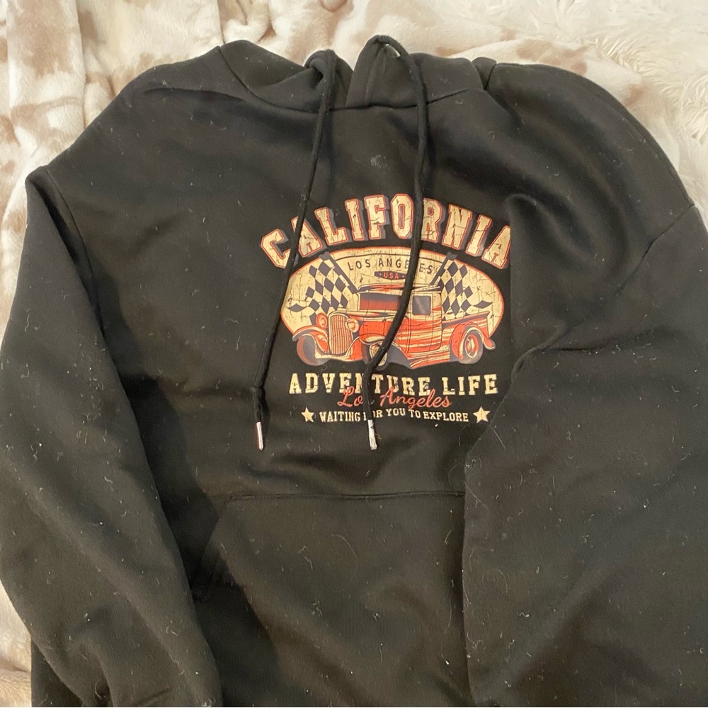 Black graphic hoodie